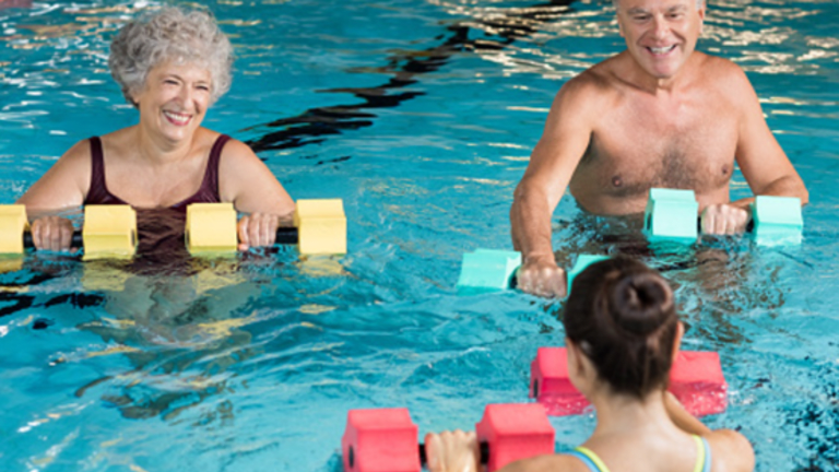 Stress-relieving Water Exercises for the Elderly