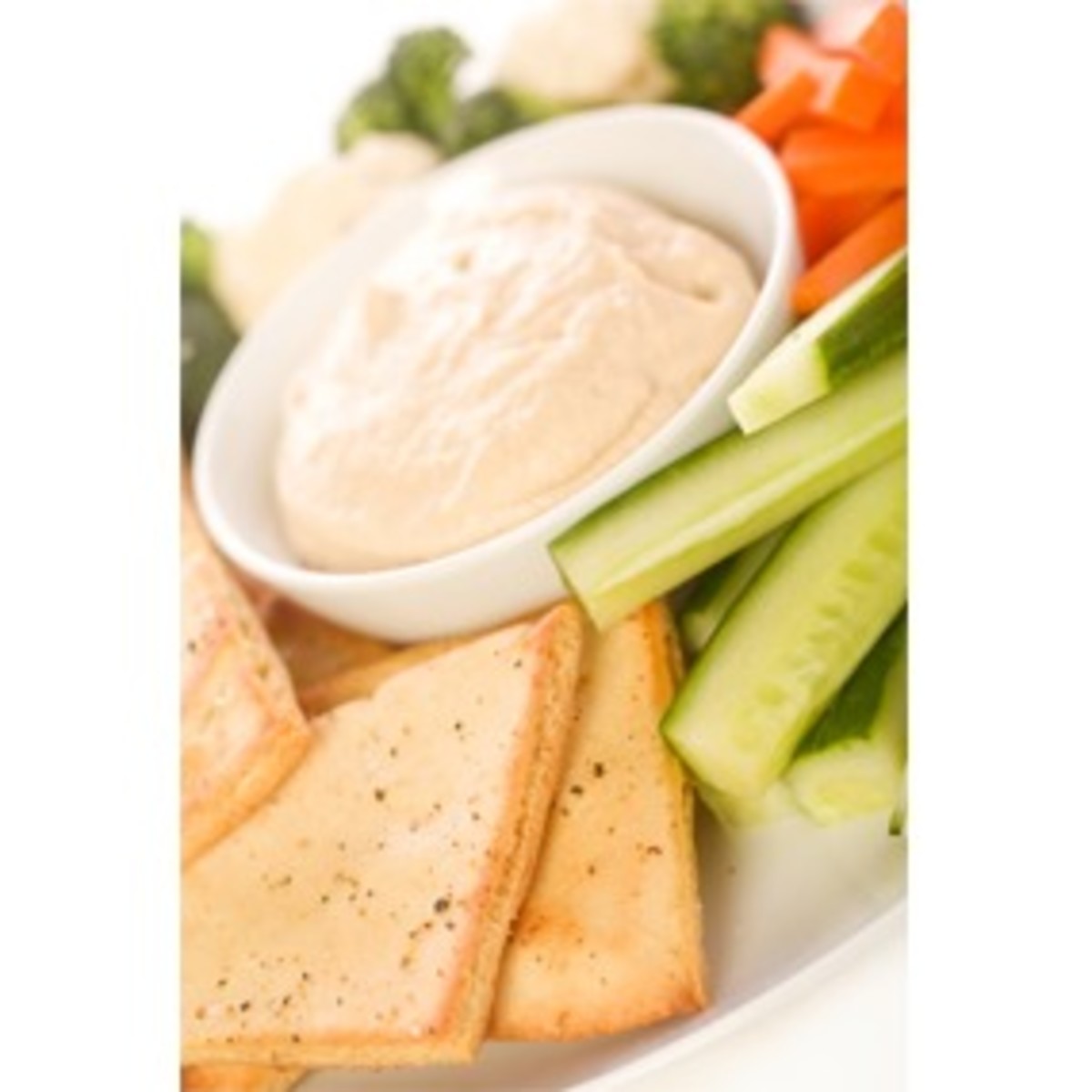Hummus with Baked Pita Chips - A Womans Health